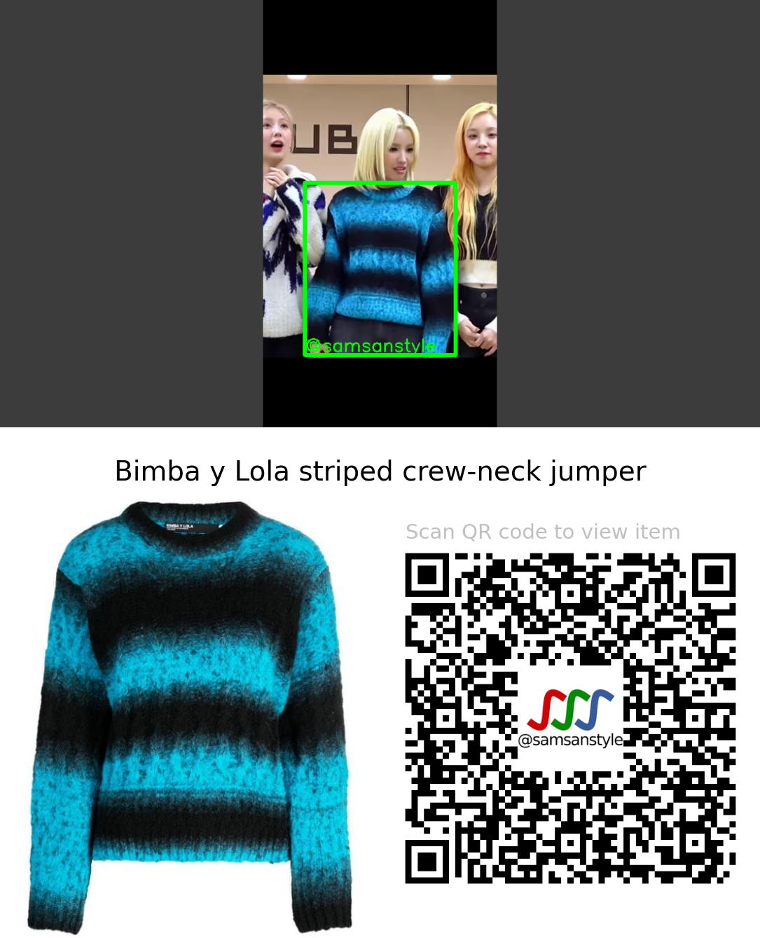 (G)I-DLE Soyeon | Spoiler Mnet M Countdown | Bimba y Lola striped crew-neck jumper