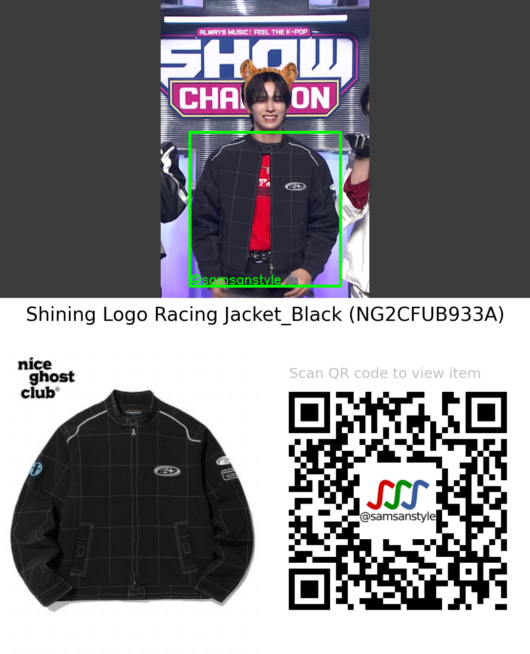 CRAVITY Serim | MBC M Show Champion | NICEGHOSTCLUB Shining Logo Racing Jacket