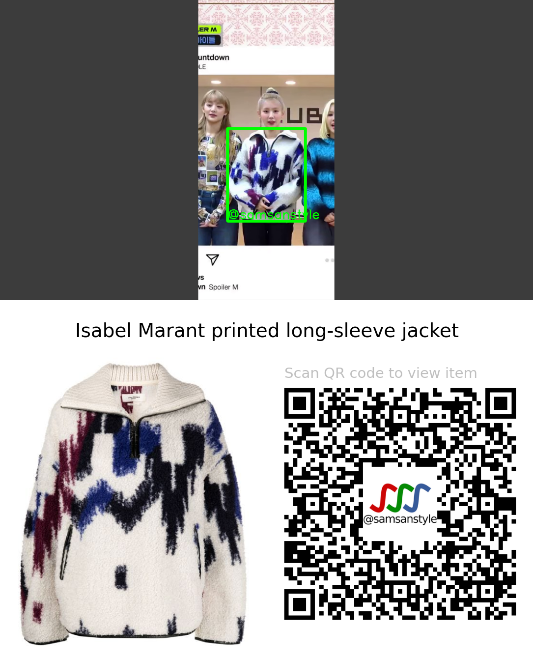 (G)I-DLE Miyeon | Spoiler Mnet M Countdown | Isabel Marant printed long-sleeve jacket