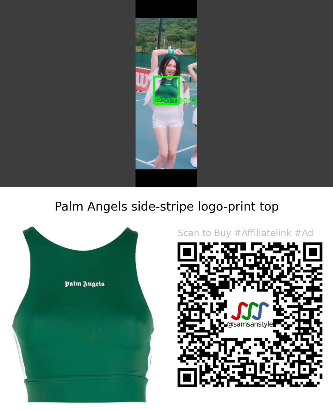 ALICE EJ | DANCE ON MV | Palm Angels side-stripe logo-print top