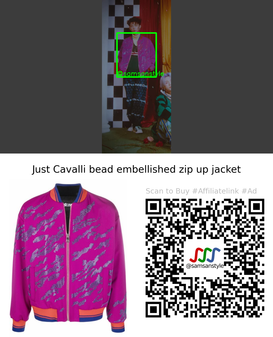 Xdinary Heroes Jun Han | Overload Highlight Film Sampler | Just Cavalli bead embellished zip up jacket