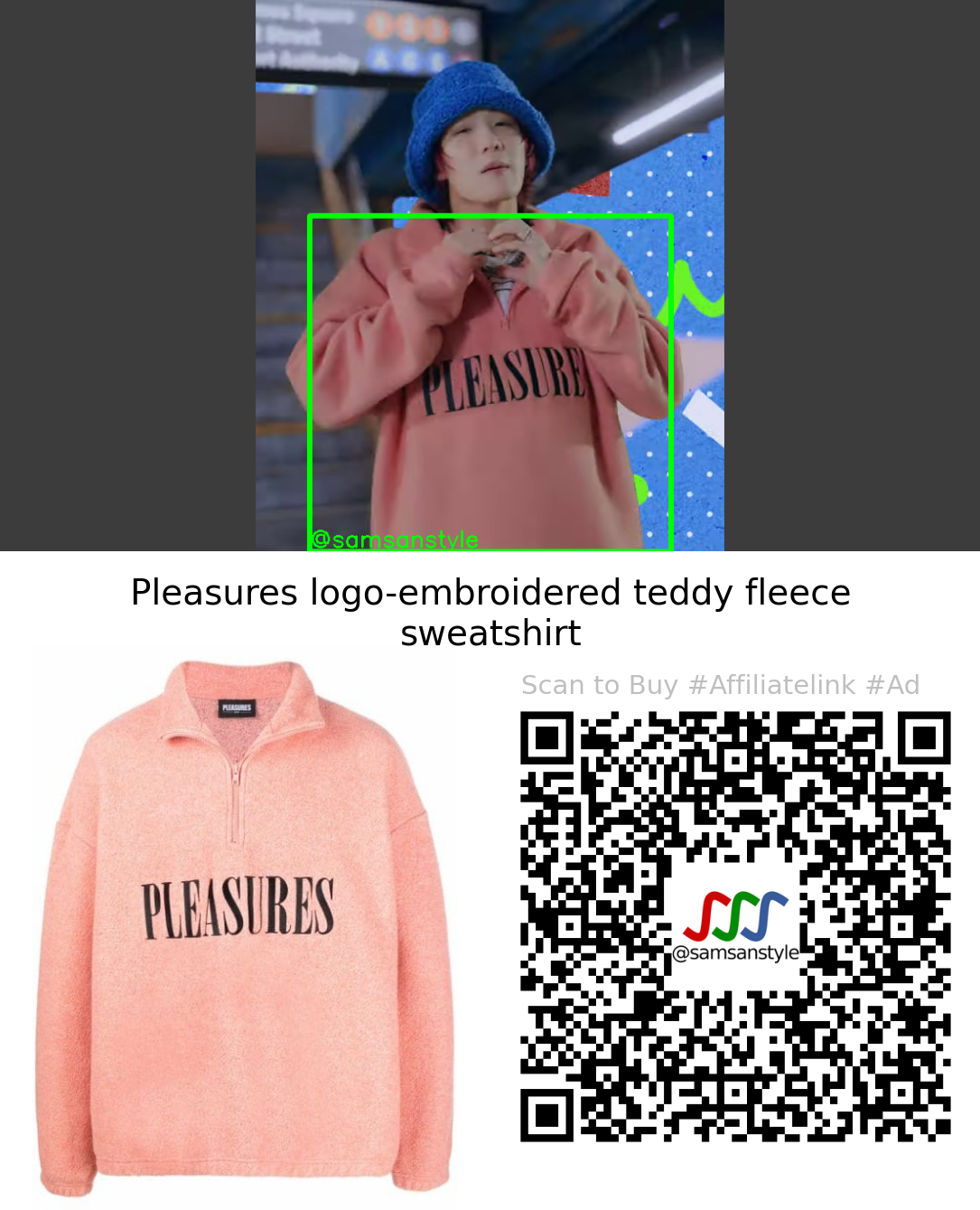 P1Harmony Soul | BFF (Best Friends Forever) | Pleasures logo-embroidered teddy fleece sweatshirt