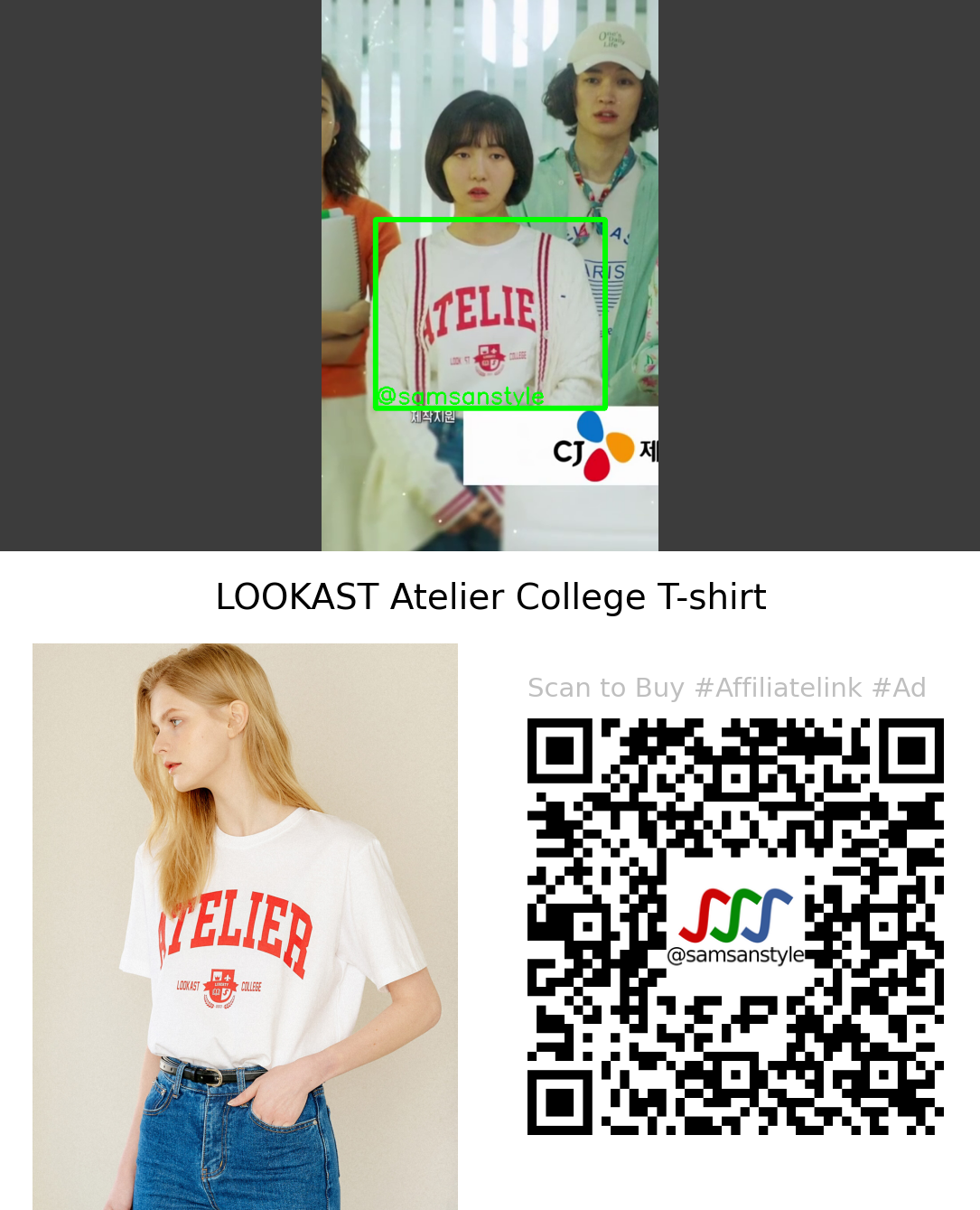 Joo Hyunyoung | Behind Every Star E06 | LOOKAST Atelier College T-shirt