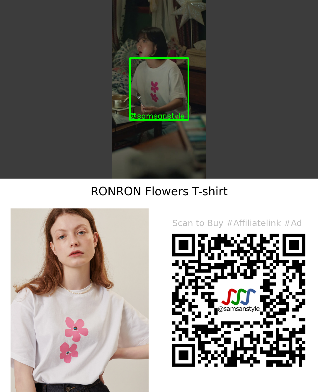 Joo Hyunyoung | Behind Every Star E06 | RONRON Flowers T-shirt