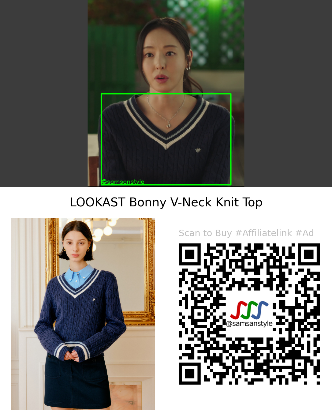 Lee Dahee | Love is for Suckers E15 | LOOKAST Bonny V-Neck Knit Top