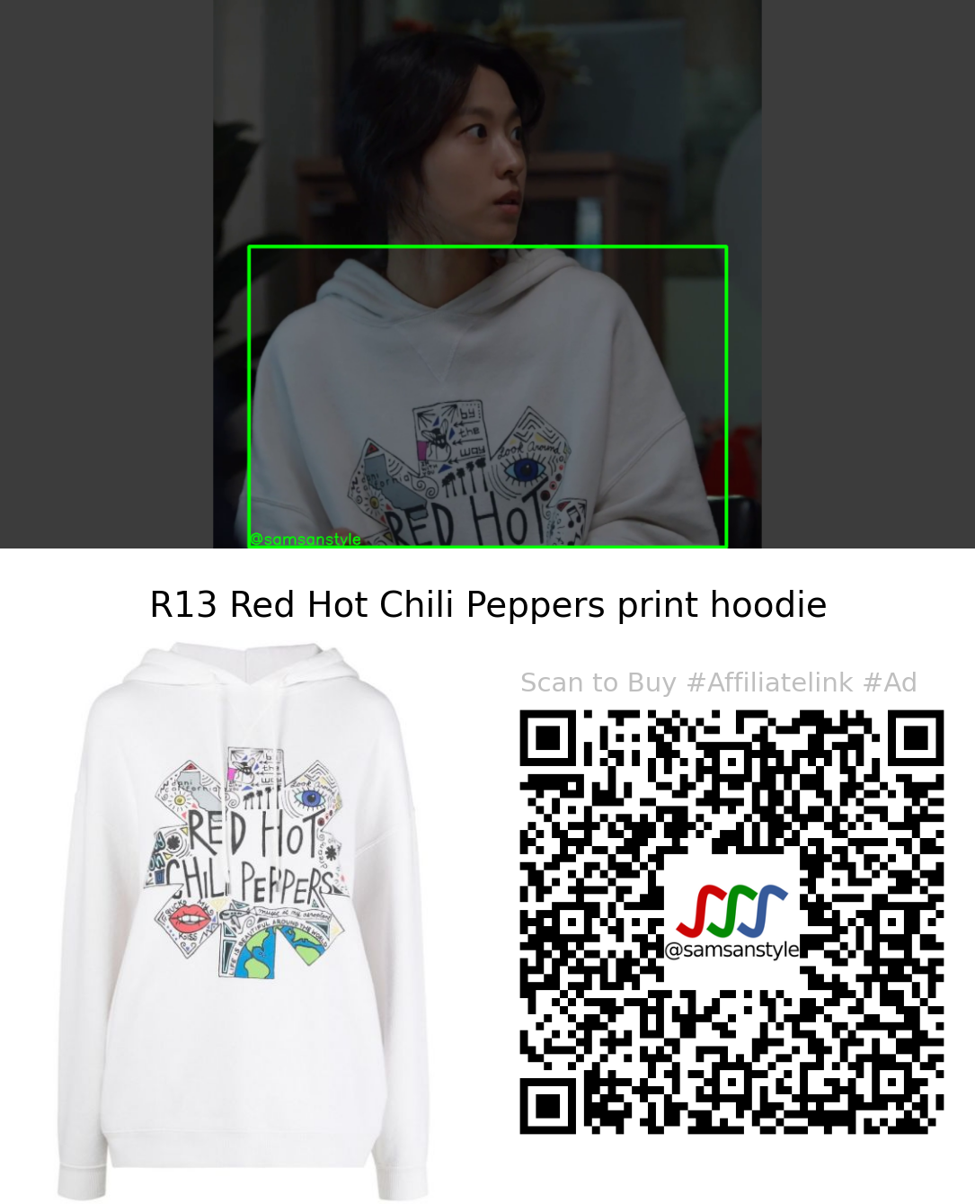 Seolhyun | Summer Strike E02 | R13 Red Hot Chili Peppers print hoodie