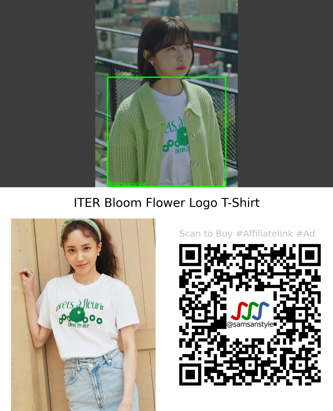 Joo Hyunyoung | Behind Every Star E08 | ITER Bloom Flower Logo T-Shirt