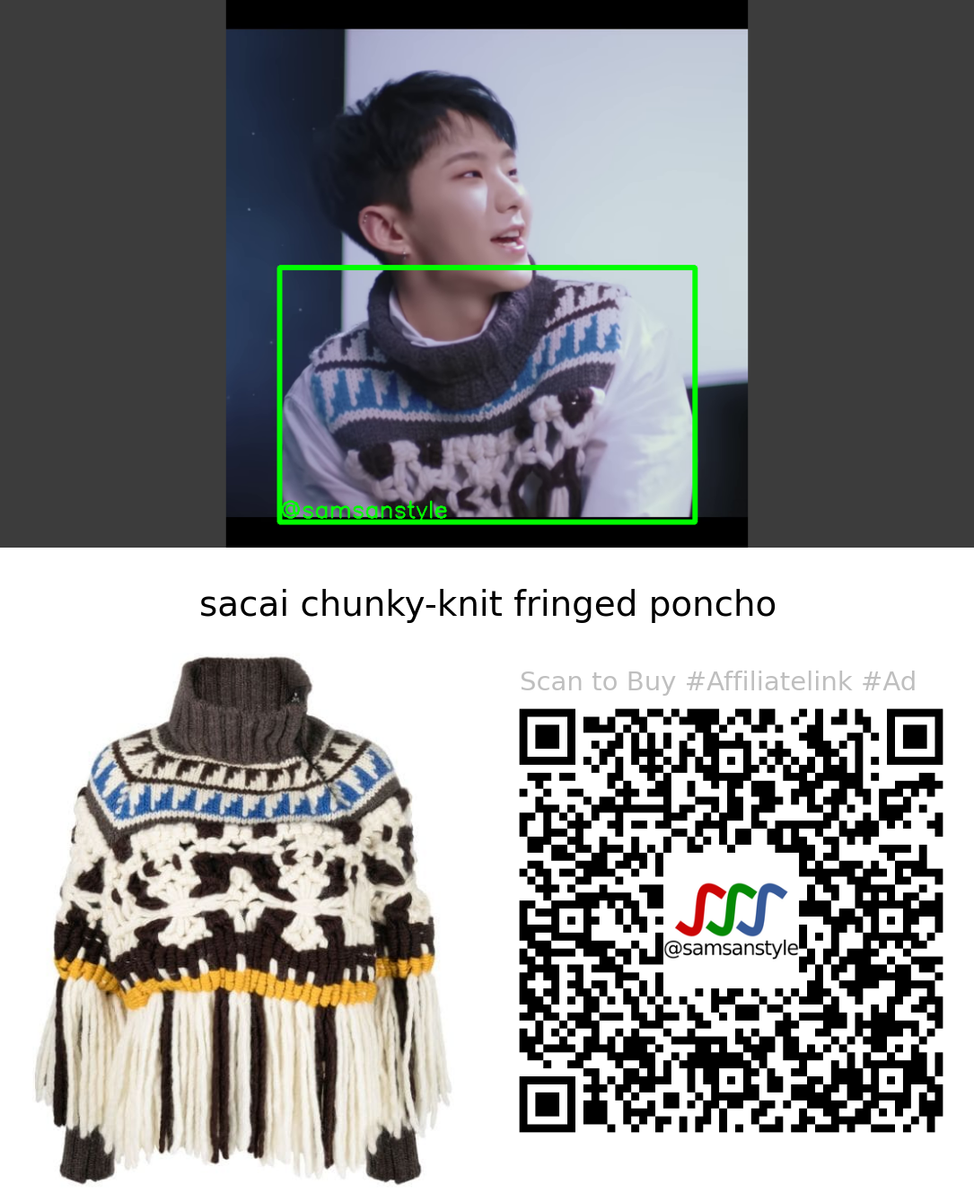 Seventeen Hoshi | DREAM Music Video | sacai chunky-knit fringed poncho