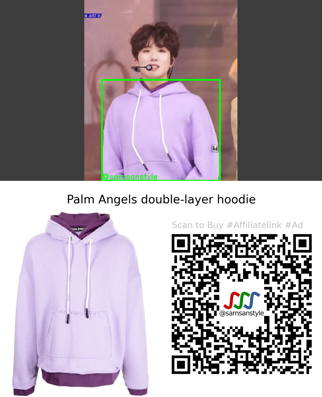 JUST B Geonu | ME= (NANEUN) SBS MTV The Show | Palm Angels double-layer hoodie