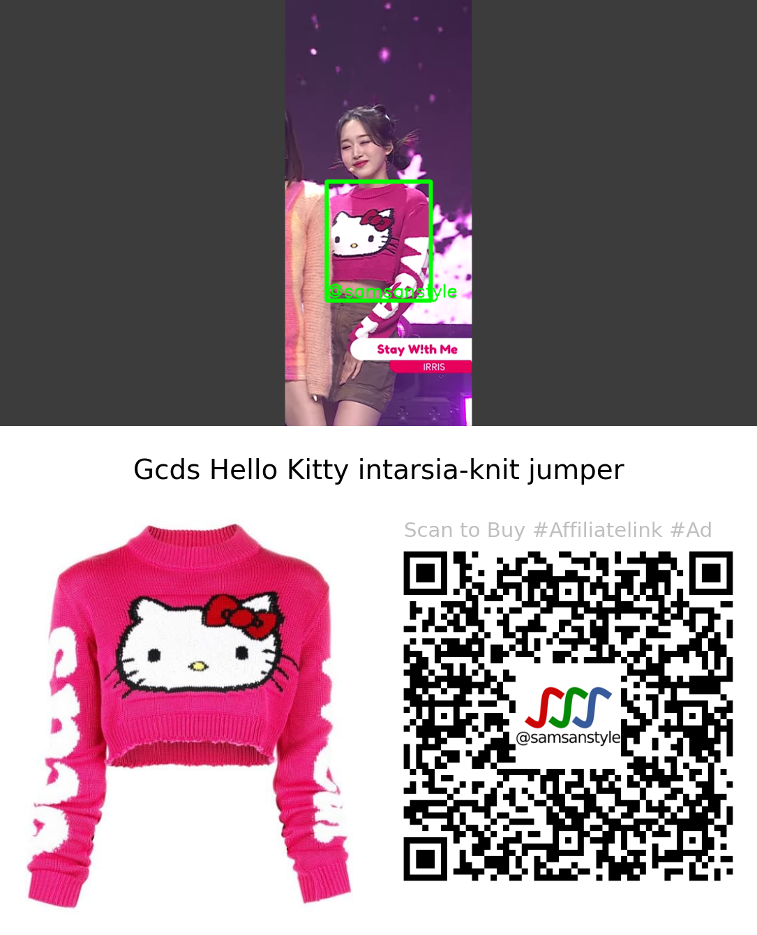IRRIS Yunseul | Stay w!th me Arirang Simply K-Pop CON-TOUR | Gcds Hello Kitty intarsia-knit jumper
