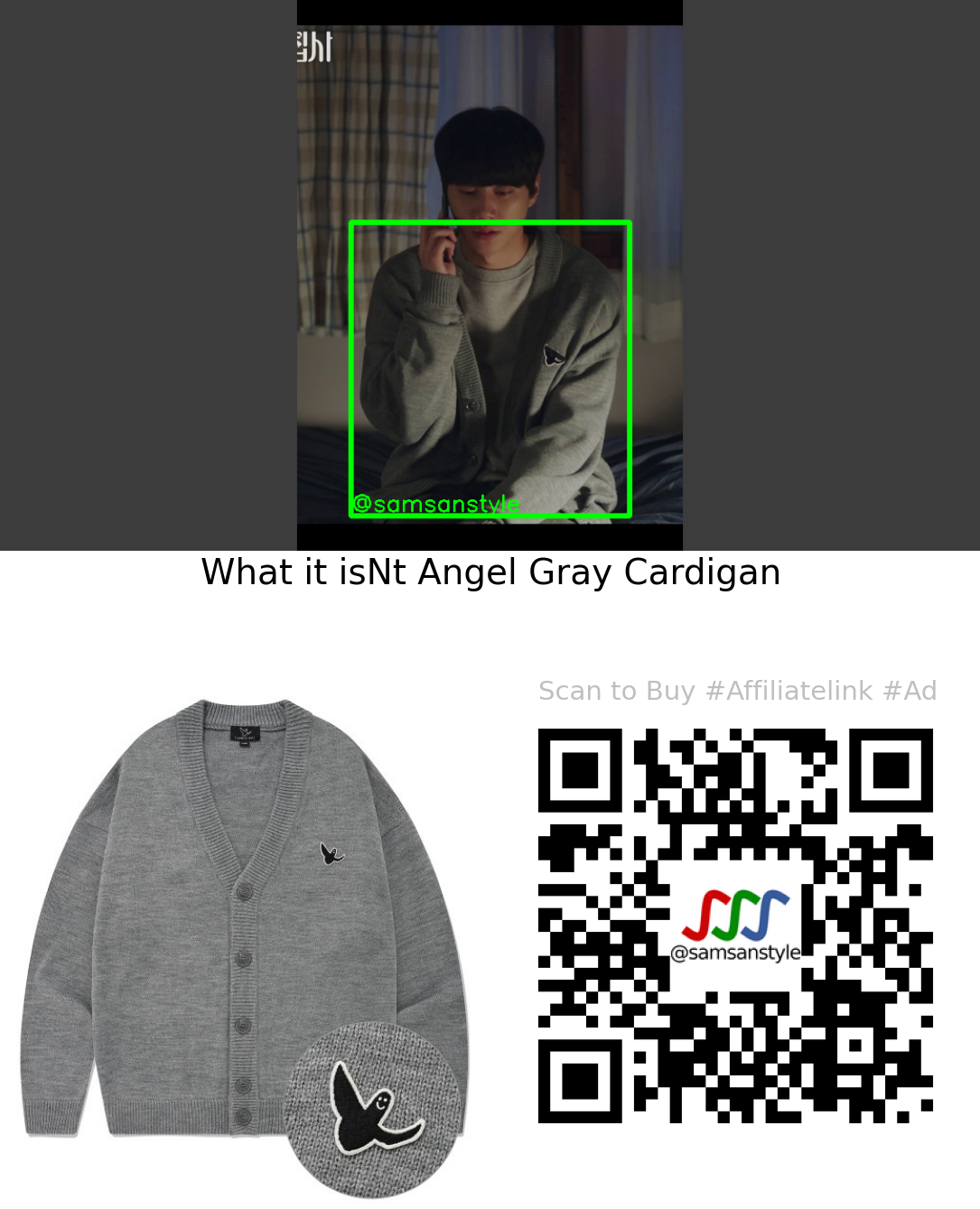 Lee Junyoung | May I Help You E14 | What it isNt Angel Gray Cardigan
