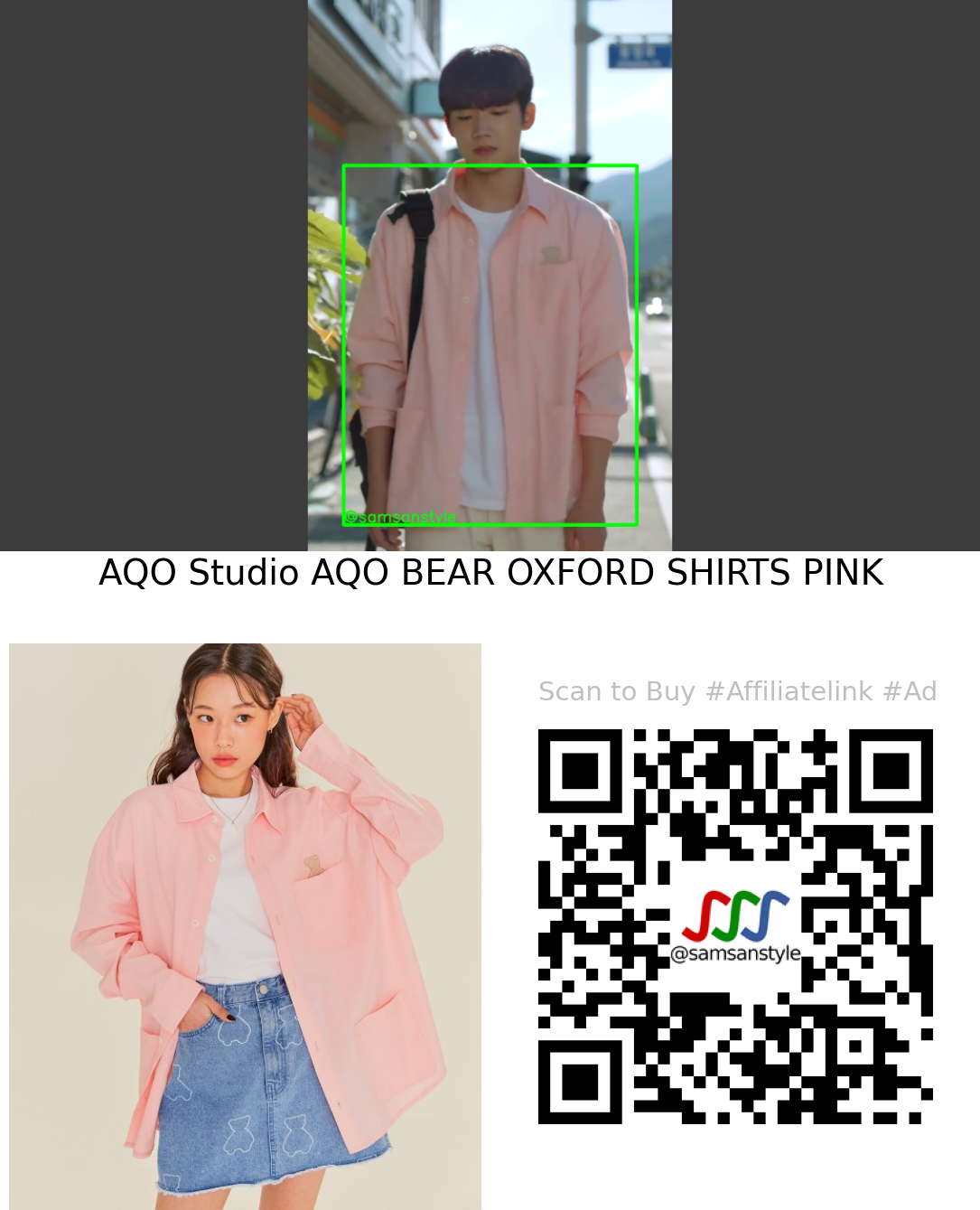 Bang Jaemin | Summer Strike E11 | AQO Studio AQO BEAR OXFORD SHIRTS PINK