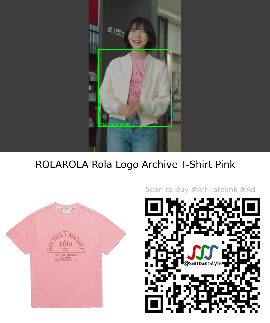 Joo Hyunyoung | Behind Every Star E10 | ROLAROLA Rola Logo Archive T-Shirt Pink