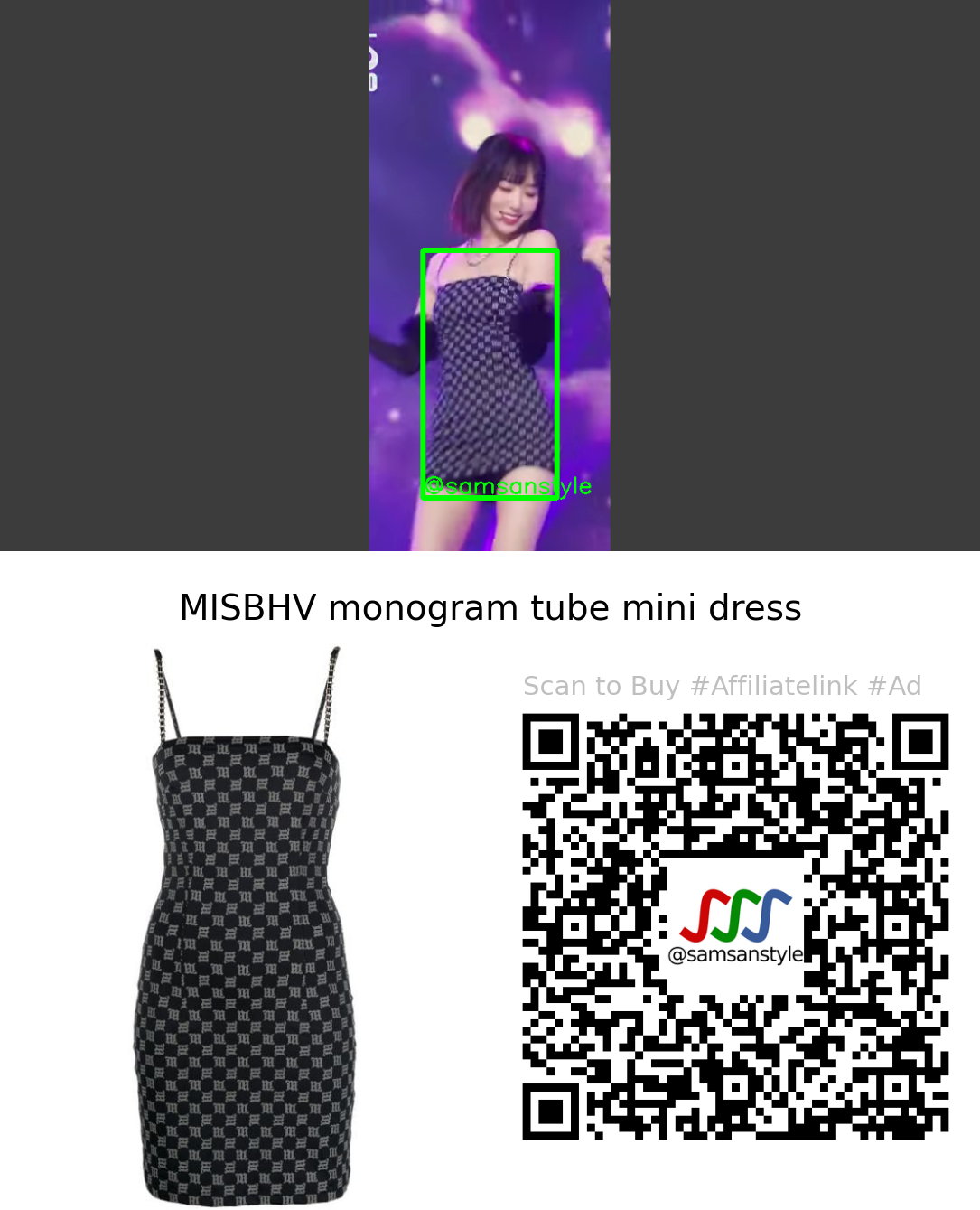 IRRIS Liv | Stay w!th me SBS Inkigayo | MISBHV monogram tube mini dress