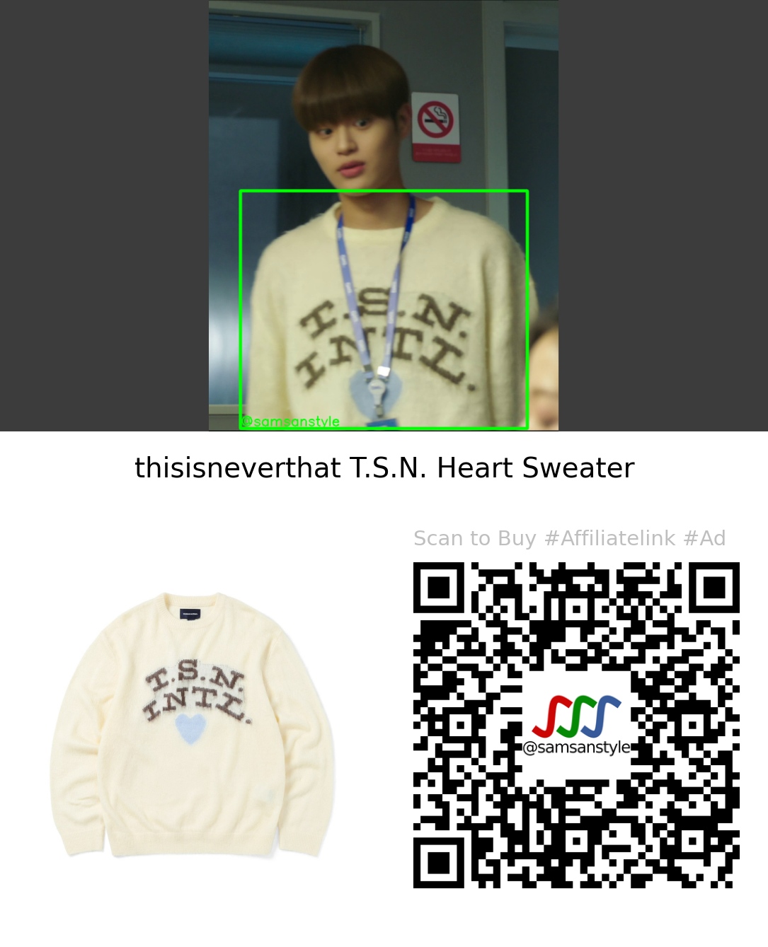 Lee Daehwi | Love is for Suckers E16 | thisisneverthat T.S.N. Heart Sweater
