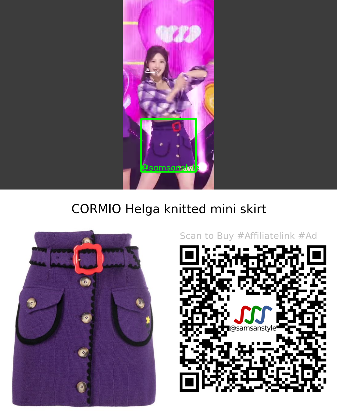 CSR Seoyeon | LOVETICON SBS Inkigayo | CORMIO Helga knitted mini skirt