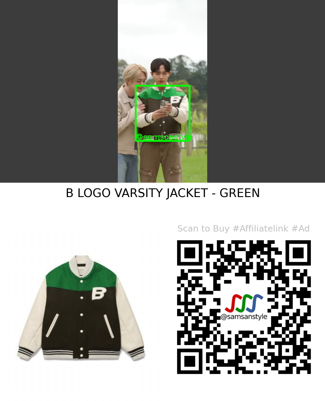 Kim Jaehwan | BLUR 1.0 B LOGO VARSITY JACKET