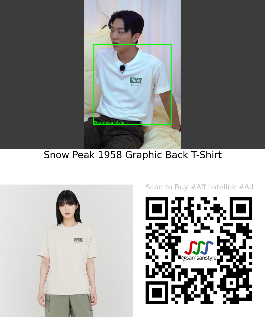 Kim Hanbin | Single’s Inferno S02E09 | Snow Peak 1958 Graphic Back T-Shirt