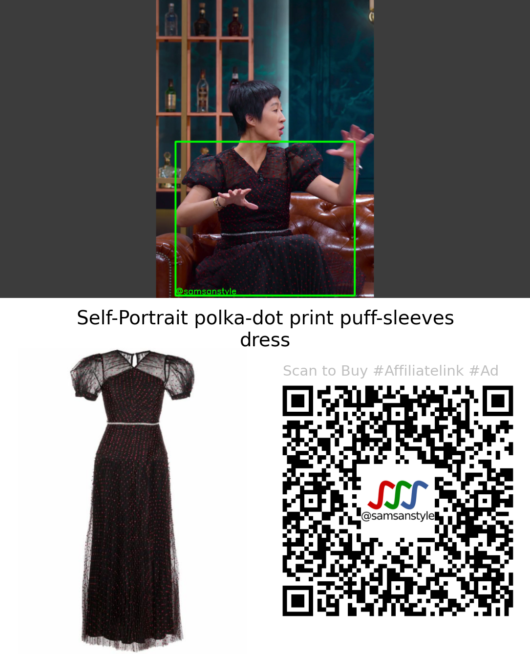 Hong Jinkyung | Single’s Inferno S02E09 | Self-Portrait polka-dot print puff-sleeves dress