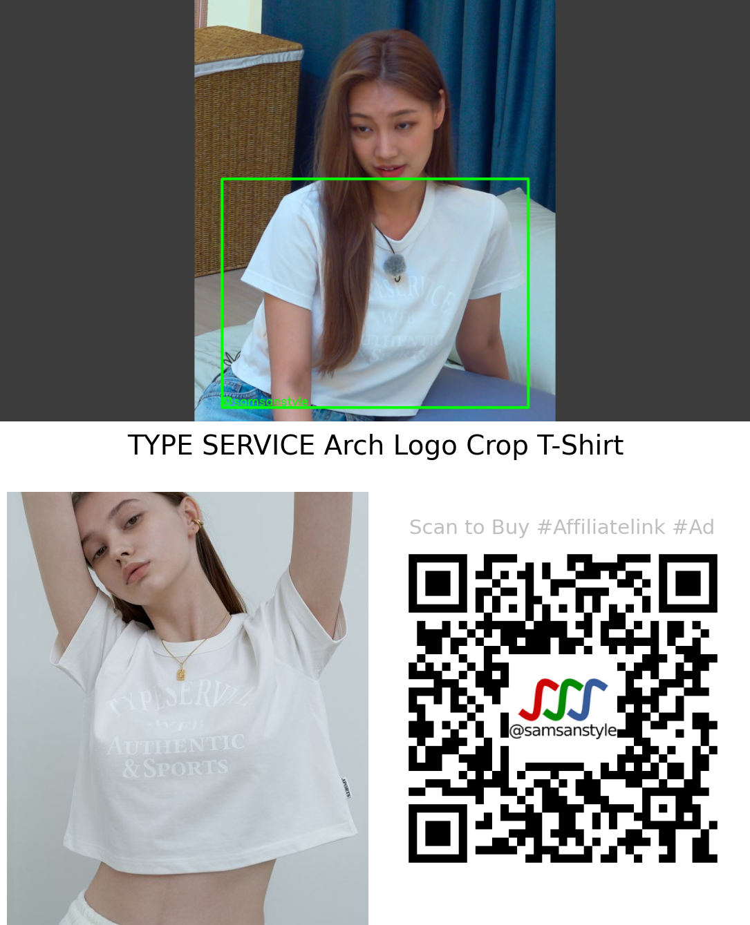 Park Sejeong | Single’s Inferno Season S02E03 | TYPE SERVICE Arch Logo Crop T-Shirt