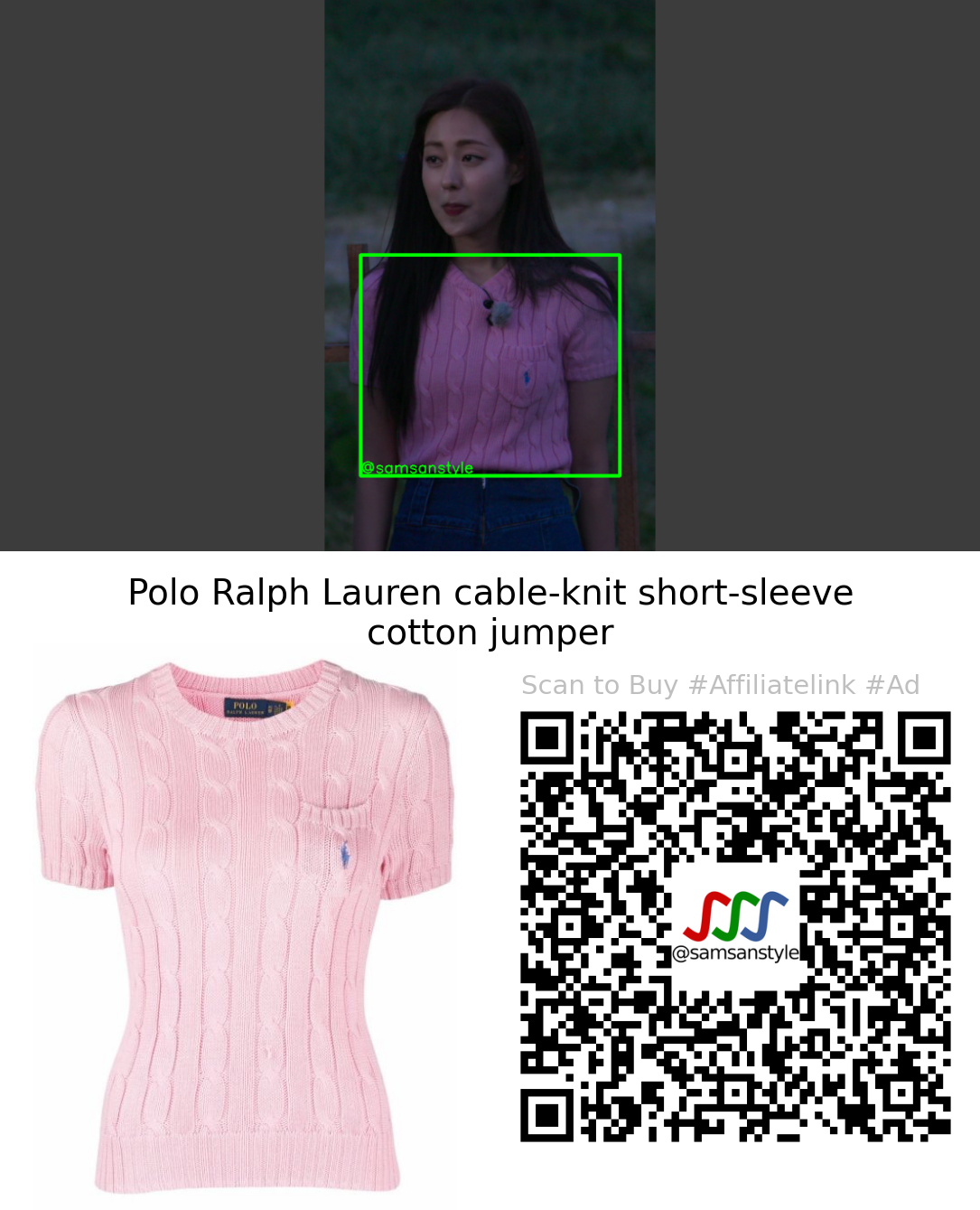 Shin Seulki | Single’s Inferno Season S02E06 | Polo Ralph Lauren cable-knit short-sleeve cotton jumper