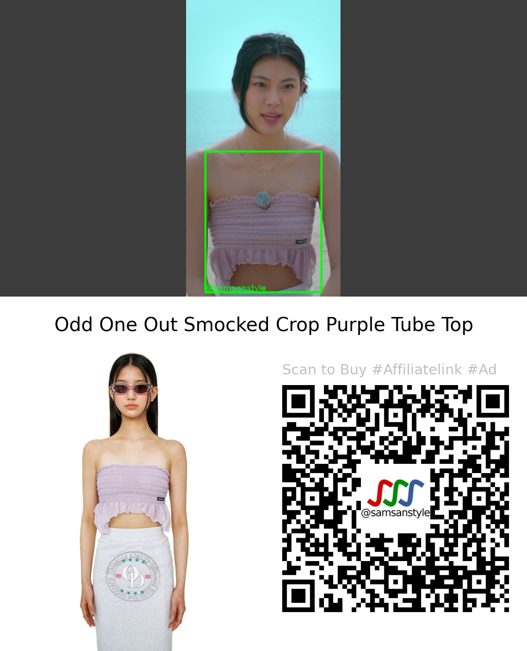 Lee Nadine | Single’s Inferno Season S02E02 | Odd One Out Smocked Crop Purple Tube Top