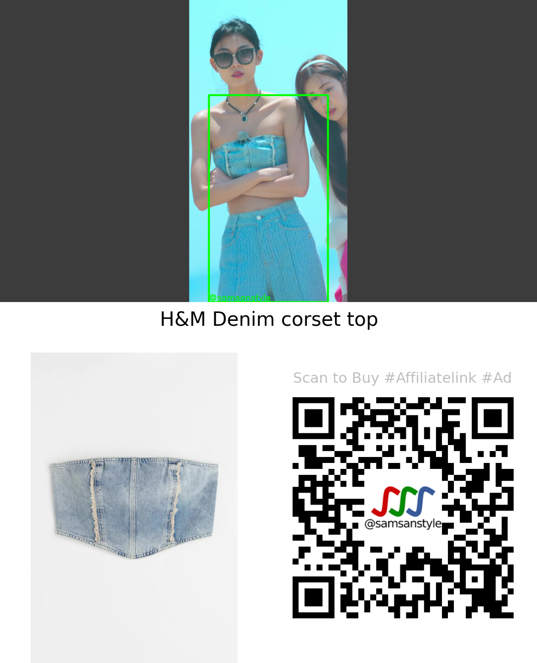 Lee Nadine | Single’s Inferno Season S02E08 | H&M Denim corset top