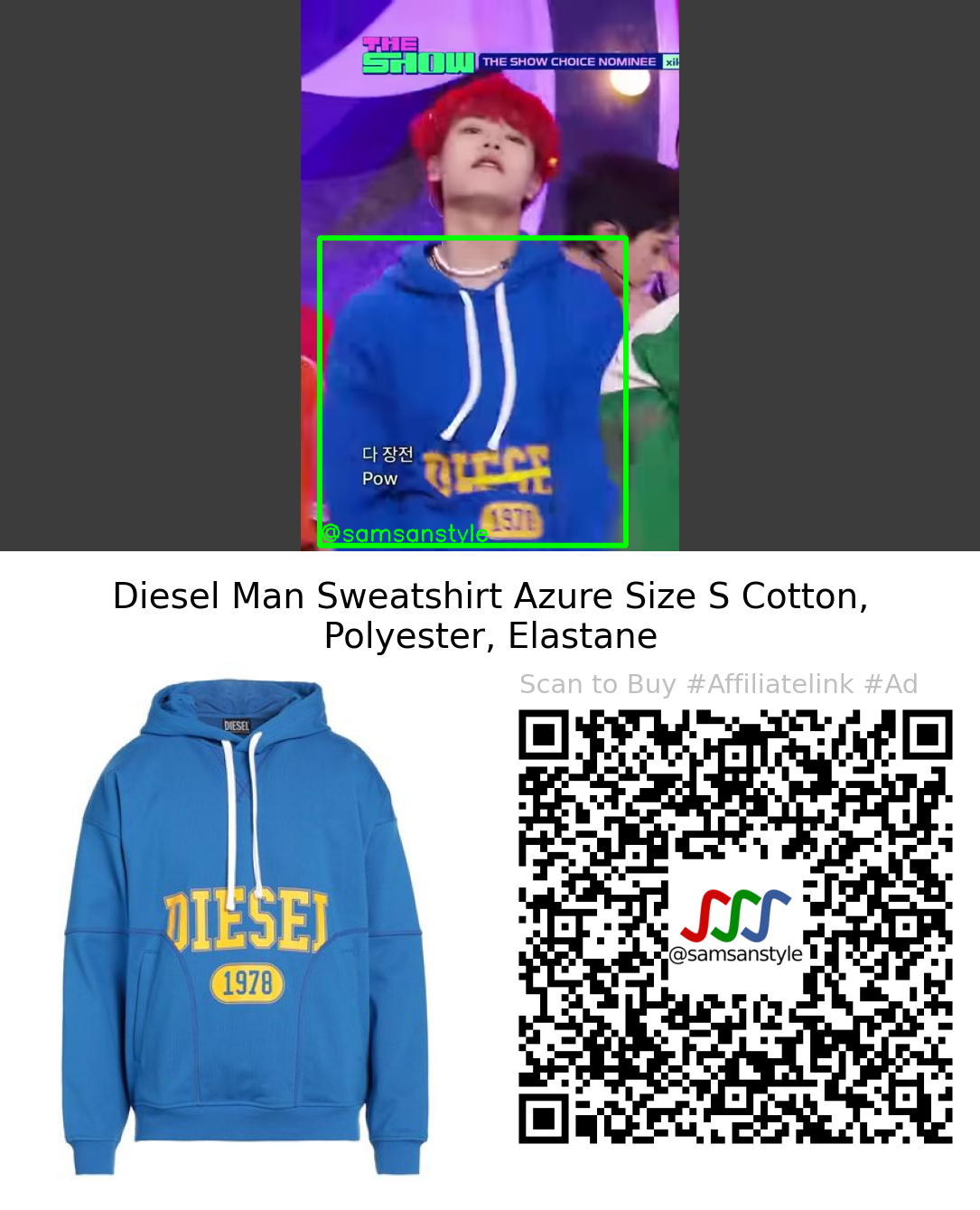 xikers Yechan | TRICKY HOUSE SBS MTV The Show | Diesel Sweatshirt Azure