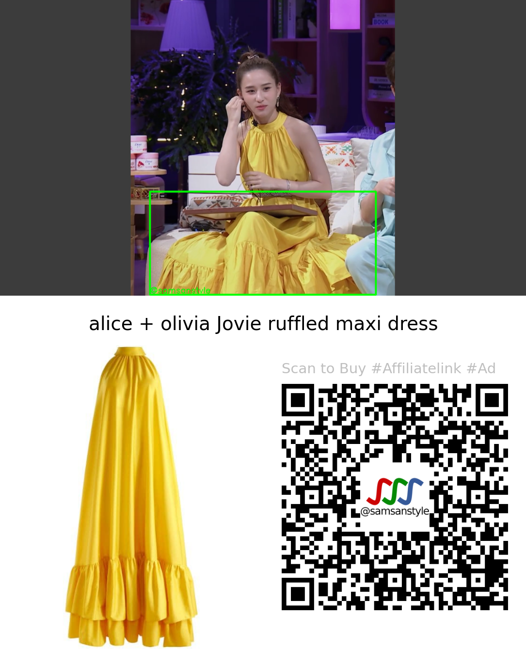 Laurinda Ho | Heart Signal 6 CN S06E07 | alice + olivia Jovie ruffled maxi dress
