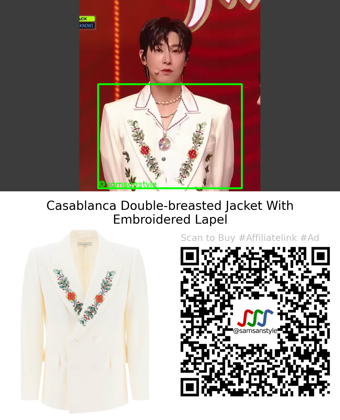 U-KNOW | Vuja De Mnet M Countdown | Casablanca Double-breasted Jacket With Embroidered Lapel