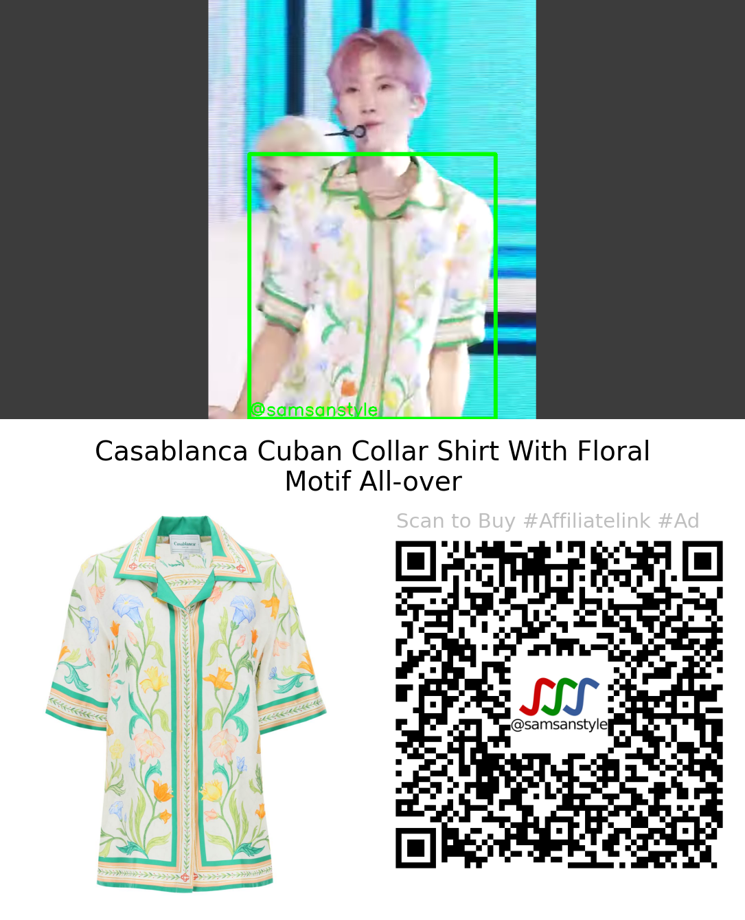 xikers Seeun | HOMEBOY SBS Inkigayo | Casablanca Cuban Collar Shirt With Floral Motif All-over