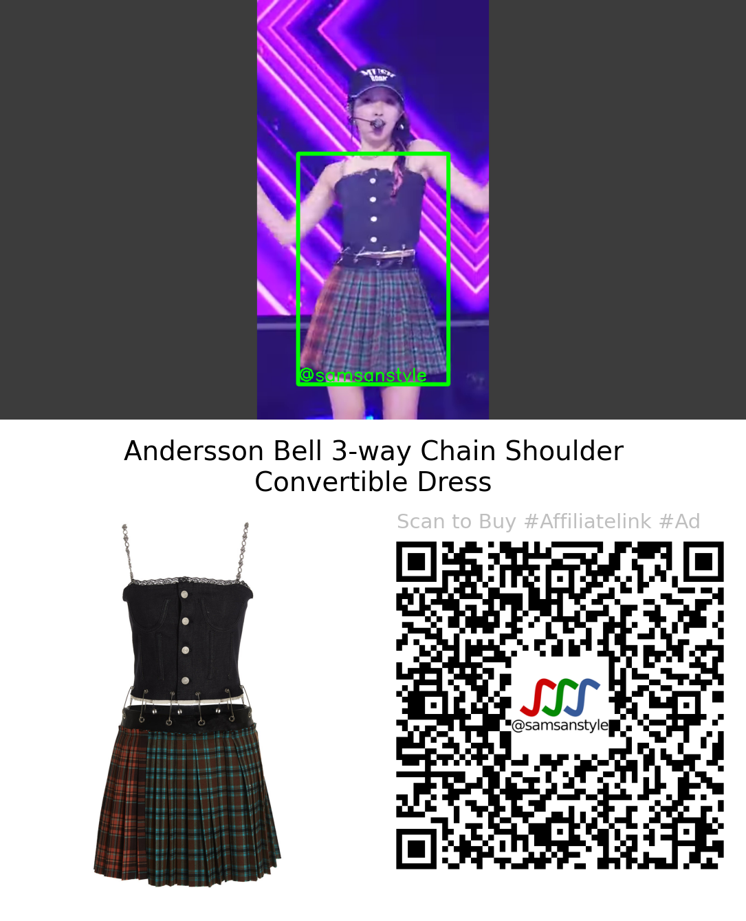 PRIMROSE Rainie | LAFFY TAFFY SBS Inkigayo | Andersson Bell 3-way Chain Shoulder Convertible Dress