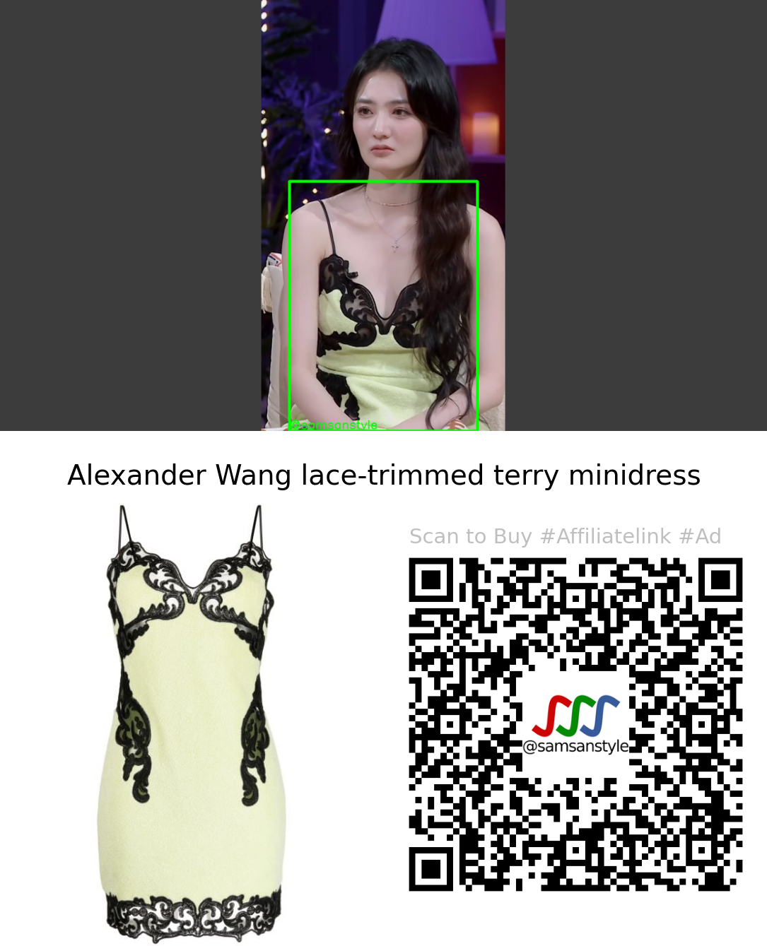 Lulu Xu | Heart Signal 6 CN S06E19 | Alexander Wang lace-trimmed terry minidress