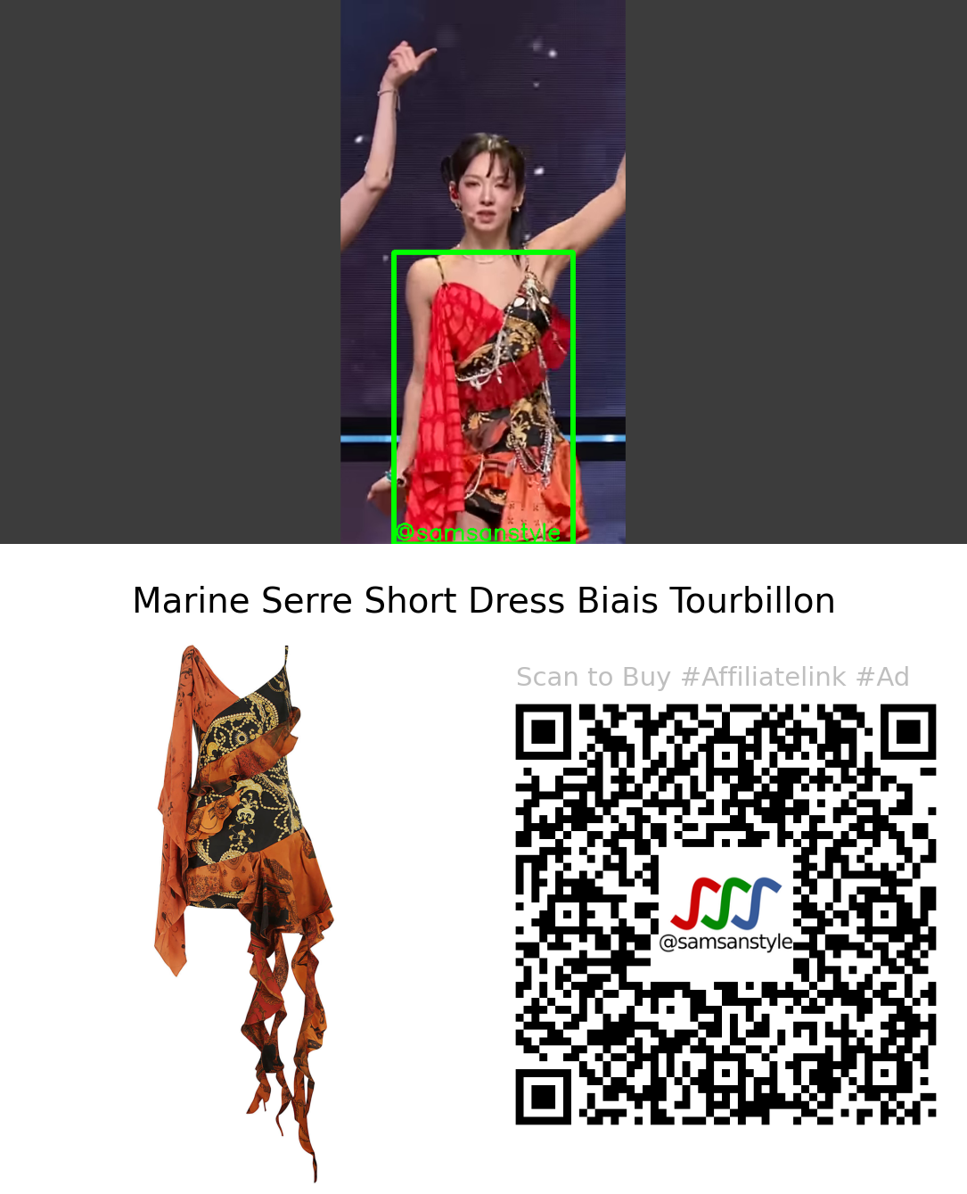 HYO | Picture Mnet M Countdown | Marine Serre Short Dress Biais Tourbillon