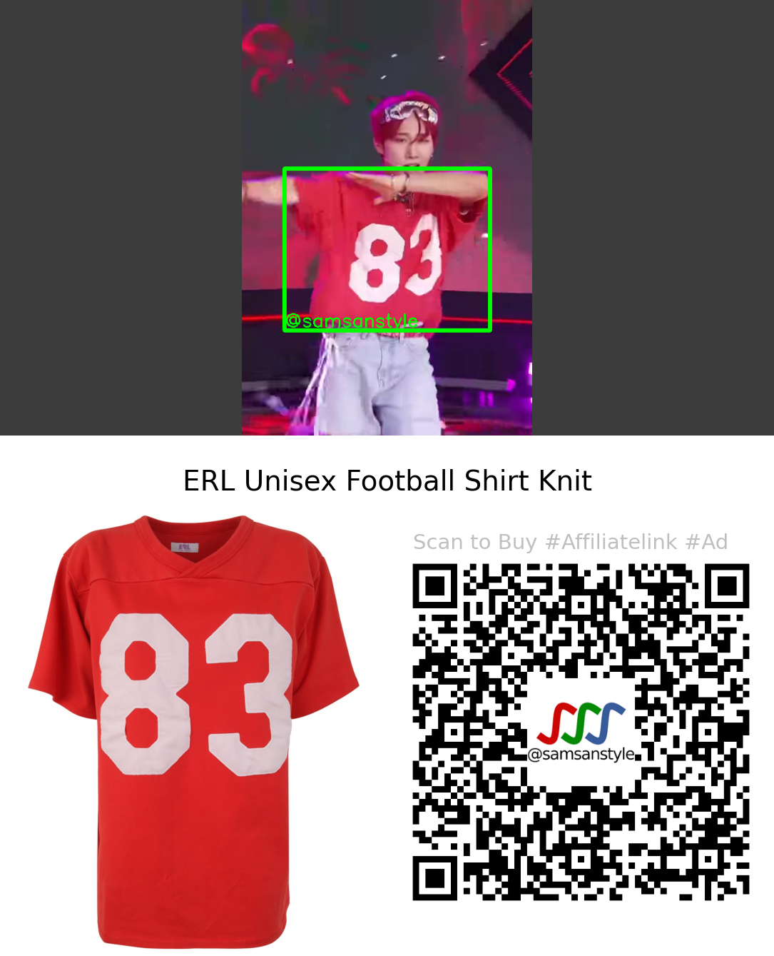 TIOT Kim Minseoung | Unbeatable SBS MTV The Show | ERL Unisex Football Shirt Knit