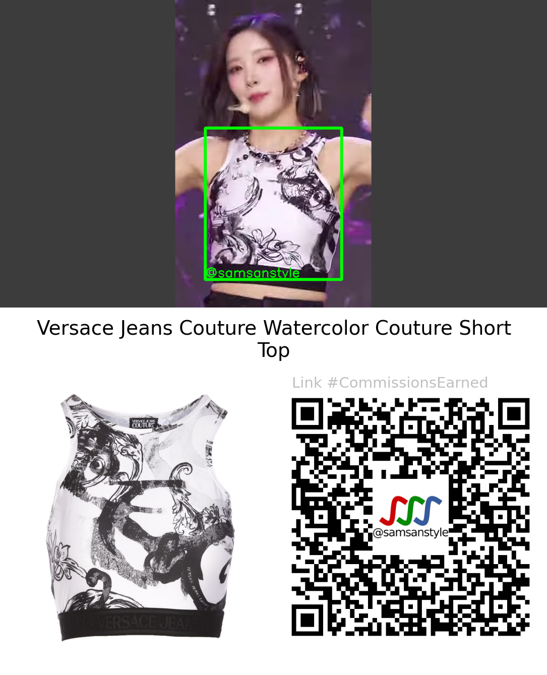 Purple Kiss Yuki | BBB SBS MTV The Show | Versace Jeans Couture Watercolor Couture Short Top